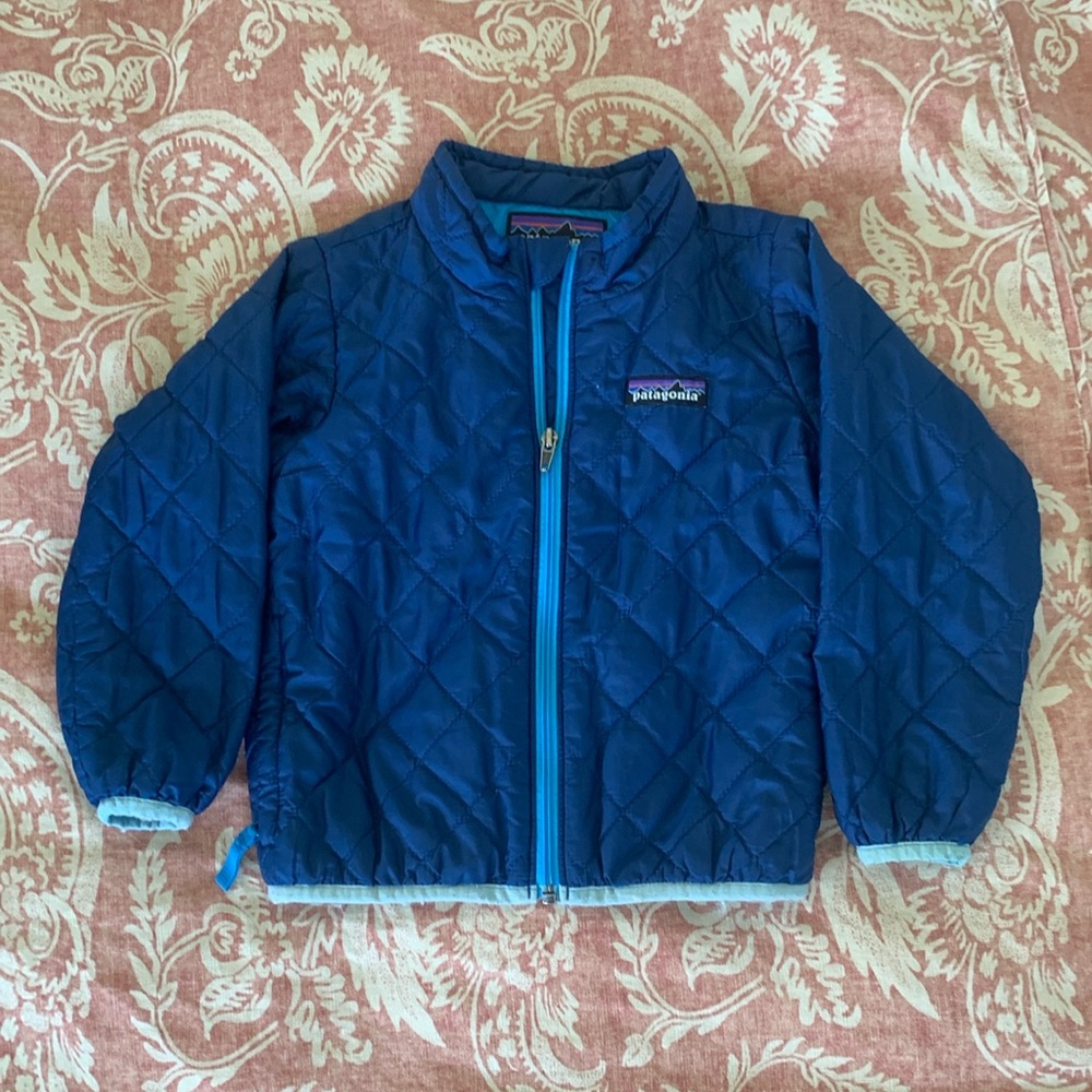 Toddler Patagonia blue quilted jacket